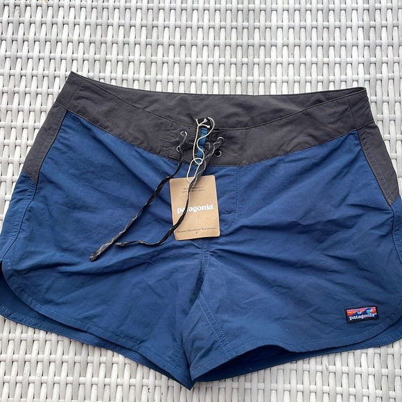 NWT- PATAGONIA Blue Wavefarer Board Shorts 5 In- Size 4 - Picture 1 of 10